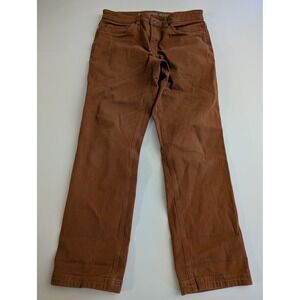 Duluth Trading Co Flex Fire Hose 32/30 Slim Fit Pants Brown Mens Work Canvas